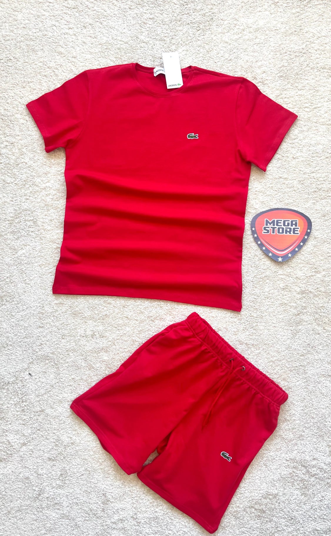 Conjunto Lacoste rojo