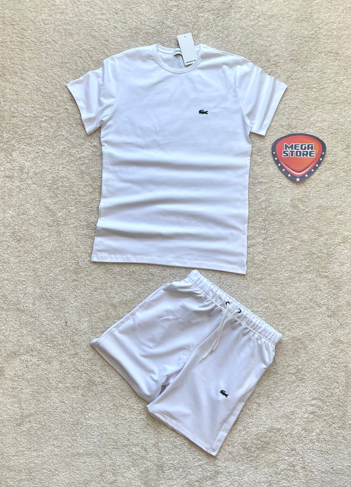 Conjunto Lacoste blanco