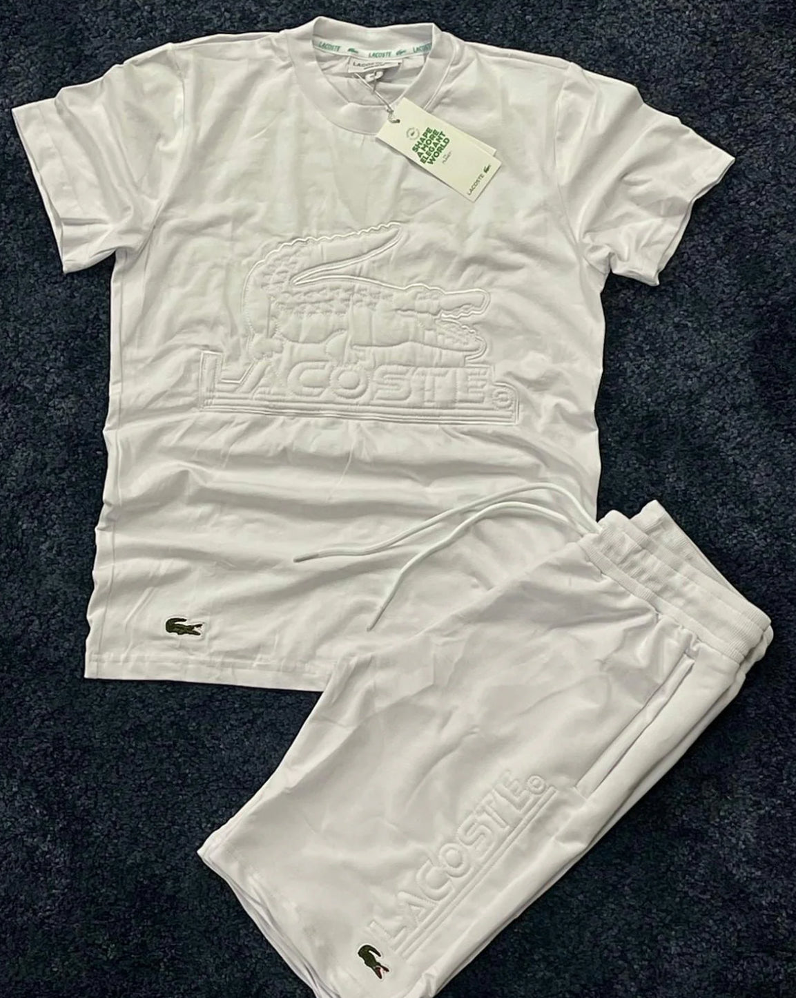 Conjunto Lacoste blanco